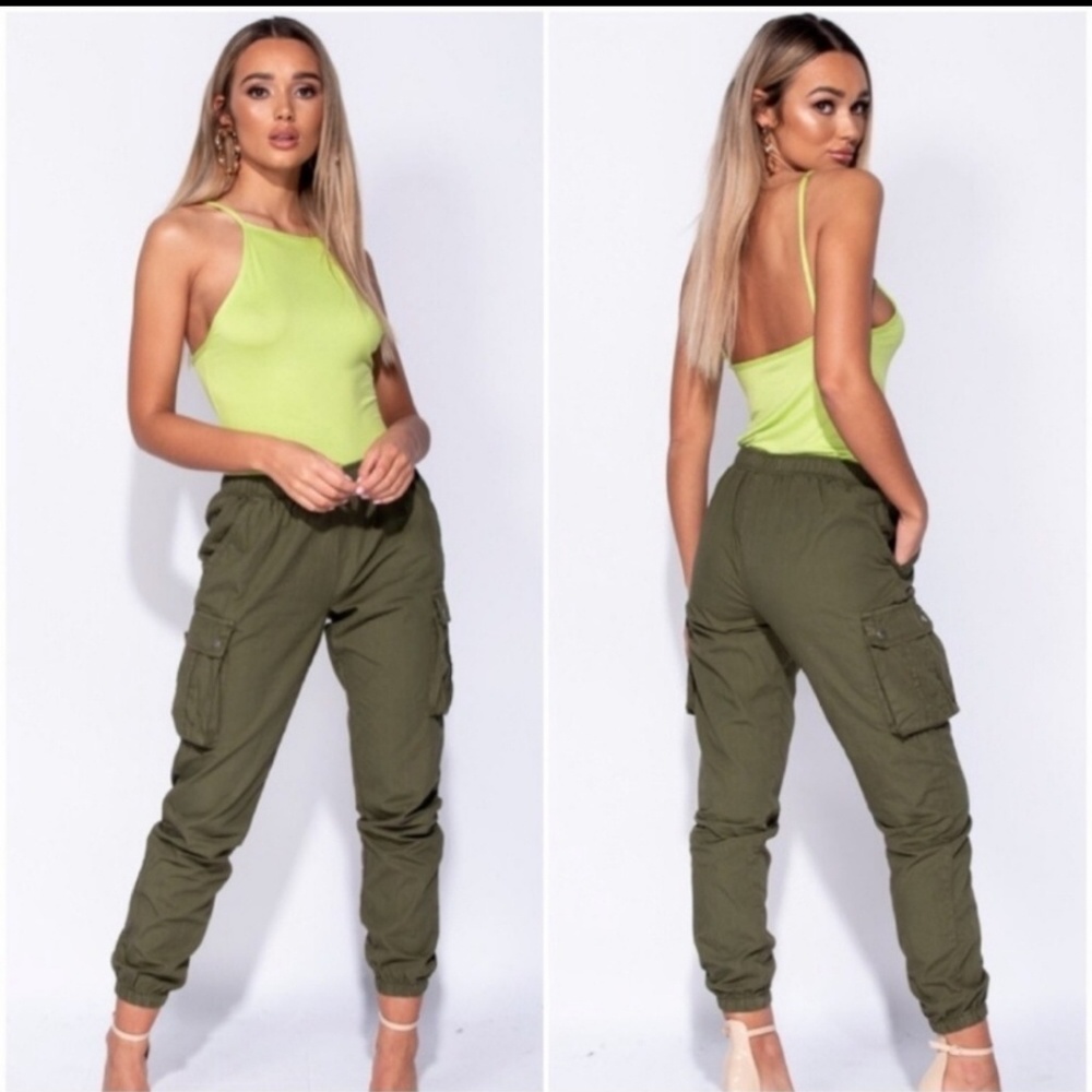 Olive Green Cargo Pants - Picture 2 of 5